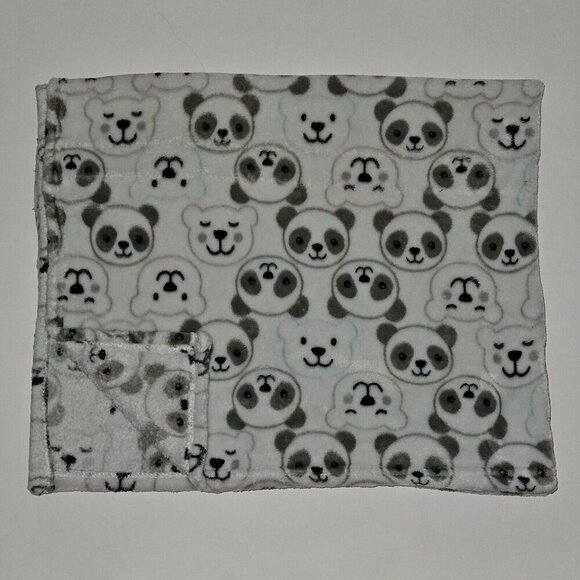 Baby Starters Other - Baby Starters Baby Blanket Panda Bear Polar Bear Heads Gray White Blue 30" x 36"